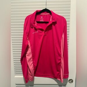 Delta Centennial Year 2025 BCRF Long Sleeve Pink Polo - Size: XL